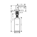 Дозатор кухонний для миючого Hansgrohe A41, 500 ml, Matt Black (40438670)