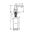 Дозатор кухонний для миючого Hansgrohe A51, 500 ml, Matt Black (40448670)