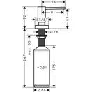 Дозатор кухонний Hansgrohe A71 виразний 500 ml, stainless steel (40468800)