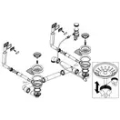 Сифон Hansgrohe D15-12 Automatic з переливом для миття зі сталі на дві чаші, Select Stainless Steel (43942800)