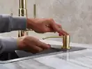 Врізний диспенсер для рідини REA BRUSHED GOLD 250 мл. (BAT-08001)