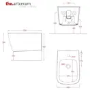 Біде підвісне Artceram A16 36x52, grigio oliva (ASB001 15; 00)