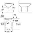 Биде напольное Grohe Bau Ceramic (39432000) фото 3 Aquada.com.ua
