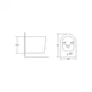 Биде подвесное Mixxus BEVEL-0502, белое (MI6715)