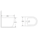 MIXXUS PREMIUM ELLIPSE-0601 Біде підлогове, біле (MP6594)
