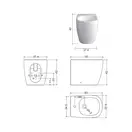 Nic-Design Біде для підлоги Nic Design Ovvio 37,4х53х42 см, білий матовий (004432003)