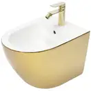 Подвесное биде REA CARLO MINI GOLD WHITE (REA-C2288)