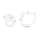 Подвесное биде REA CARLO MINI GOLD WHITE (REA-C2288)