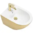 Подвесное биде REA CARLO MINI GOLD WHITE (REA-C2288)