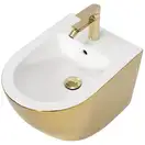 Подвесное биде REA CARLO MINI GOLD WHITE (REA-C2288)