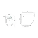 Подвесное биде REA CARLO MINI GOLD WHITE (REA-C2288)