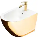 Подвесное биде REA CARLO MINI GOLD WHITE (REA-C2288)