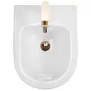 Подвесное биде REA CARLO MINI WHITE GOLD EDGE белое (REA-C6990)
