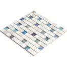 KOTTO Мозаїка CM 3107 C3 Laterizio Griz-Laterizio Bianco-Line Glass 300x300x9 Котто Кераміка (СМ 325107)