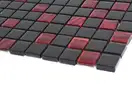 KOTTO Мозаїка GM 8005 C2 Red Silver S6/Black / 300 х 300 х 8   ( 25 х 25 )  Кераміка Лео УКРАЇНА (GM 825005)