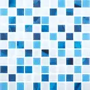 KOTTO Мозаїка скляна GMP 0425018 С3 print 19/blue D mat/white mat 300x300 (кубик 2,5х2,5) Кераміка Лео УКРАЇНА