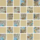 KOTTO Мозаїка скляна GMP 0448029 СC print 34/ral 1014 300x300 (кубик 4,8х4,8) Кераміка Лео УКРАЇНА