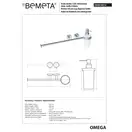 Тримач для рушника 104019012 Omega : з дозатором для рідкого мила Bemeta Чехія