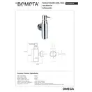 104109012 Omega : настінний дозатор для рідкого мила,150мл (металевий стакан) Bemeta Чехія (104109012)