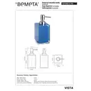 120109016-102 Vista: Дозатор рідкого мила, синій Bemeta Чехія (120109016-102)