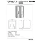 Диспенсер для рідкого мила 121209132 HOTEL  пластик,глянцевий хром Bemeta Чехія
