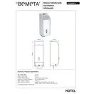 Диспенсер мила настінний, нерж.глянець 123109013 HOTEL  Bemeta Чехія