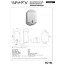 Дозатор для рідкого мила автоматичний Hotel (124109265), Bemeta