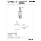138109161 Omega Дозатор для рідкого мила, вільностоячий (скло),  Bemeta (138109161)