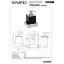 145409012 Gamma: Настінний дозатор рідкого мила, чорний Bemeta Чехія (145409012)
