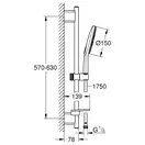 Grohe Rainshower SmartActive Душевой гарнитур, хром (26591000)