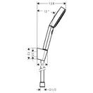 Душевой гарнитур Hansgrohe Pulsify Select (цвет - чёрный матовый), 3 вида струи Relaxation и шланг 160 см (24303670) фото 6 Aquada.com.ua