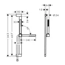 Hansgrohe Pulsify S Душевой гарнитур, черный матовый (24373670)