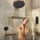 Душевая лейка 500 с душевой полкой Hansgrohe Rainfinity, 1 тип струи (цвет - шлифованный чёрный хром) 26243340