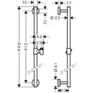 Hansgrohe Unica`Crometta Душова штанга, хром (26402000)