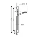 Hansgrohe Vernis Blend Душовий набір, чорний (26423670)