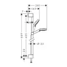 Hansgrohe Crometta Vario Green Душевой гарнитур, хром/белый (26555400)