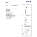 Душова стійка Fizz 6774087-00 3S 900 мм чорна Kludi НІМЕЧЧИНА