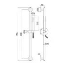 Душовий гарнітур Paffoni Light LIFE на штанзі з ручним душем, шлангом 1500 мм, Brushed Copper (ZSAL135RMSP)