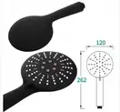 Душевая лейка REA  BLACK + шланг + держатель черный (REA-P4101)