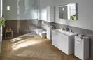 Душова кабіна 80 х 80 х h190 см Geberit Geo (профіль - срібний, скло - прозоре)  560.112.00.2