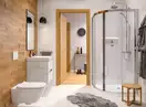 Geberit Geo Душова кабіна 90х90, срібло, прозора (560.121.00.2)