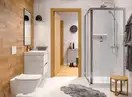 Geberit Geo Душова кабіна 90х90, срібний профіль (560.122.00.2)