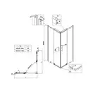 KOER SR SC03 Душевая кабина без поддона, матовое золото (KR5358)
