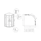 KOER SR SC04 Душевая кабина 100x100, прозрачное стекло, хром (KR5361)