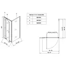 Koer SR SC05-90x90 Душова кабіна, прозоре скло, хром (KR5363)