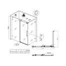 Душова кабіна без піддону Koer SR SC07-120x90x200-TR-01 прозоре скло Easy Clean 8мм, хром (KR5370)