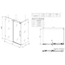 Душова кабіна без піддону Koer SR SC07-120x90x200-TR-01 прозоре скло Easy Clean 8мм, хром (KR5370)