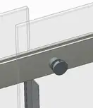 KOER SR SD01 Дверь в нишу, прозрачная, хром (KR5376)