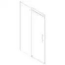 Koer SR SD01-120x200 Двері в нішу, графіт (KR5378)