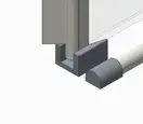 Koer SR SD01-120x200 Двері в нішу, графіт (KR5378)
